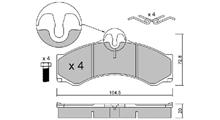 MERITOR Комплект тормозных колодок, дисковый тормоз